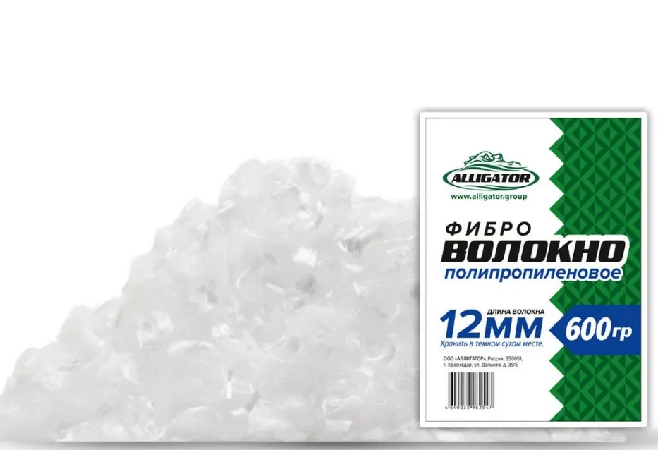 Купить Фиброволокно GAVIAL полипропиленовое 12 мм 0,6 кг/мешок