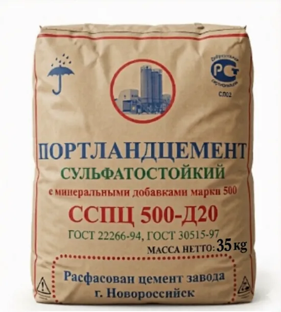 Купить Цемент М500 Д20 Новороссийск, 35 кг ЦЕМЕНТ+