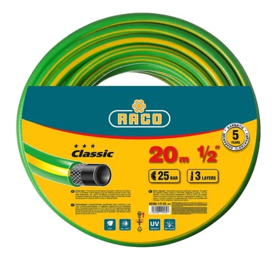 Купить Поливочный армированный 3-х слойный шланг Raco CLASSIC 1/2"x20м 40306-1/2-20_z01