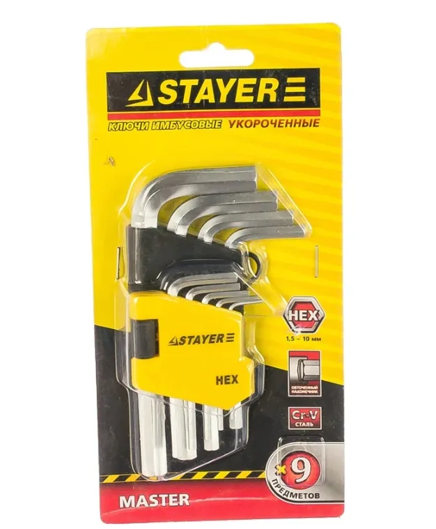 Купить Набор имбусовых ключей STAYER 1,5-10 мм 2740-Н9