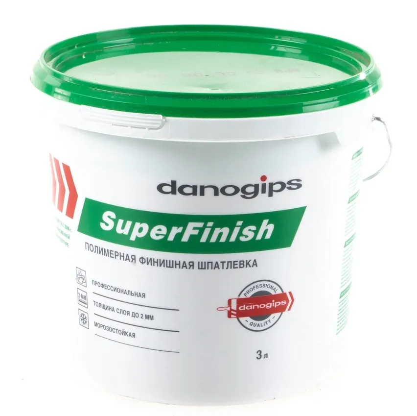 Купить Шпатлевка готовая финишная Danogips SuperFinish 3 л/5 кг 606395