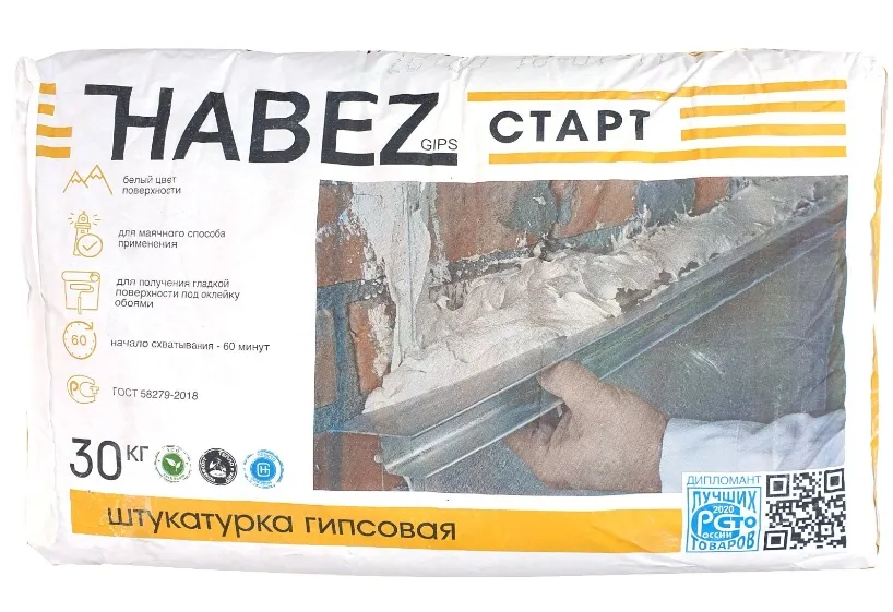Купить Штукатурка гипсовая Старт 30 кг Habez