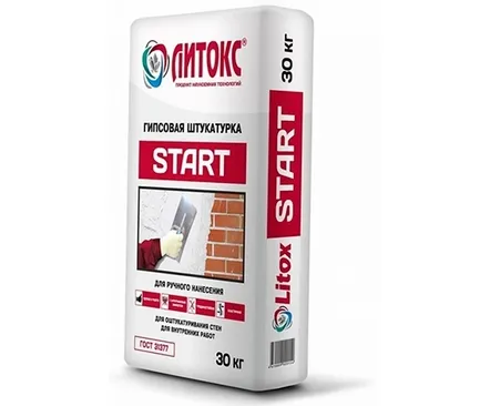 Купить Штукатурка гипсовая START 30 кг. ЛИТОКС 50 шт./пал