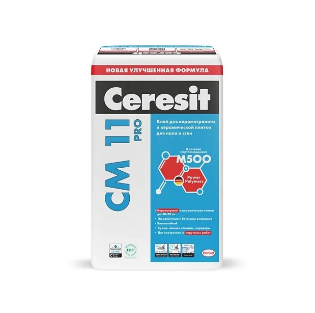 Купить Плиточный клей Церезит CM11 PRO 25 кг, класс C1 РФ 2634176