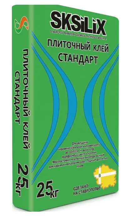 Купить Клей плиточный Стандарт, 25 кг SILIX