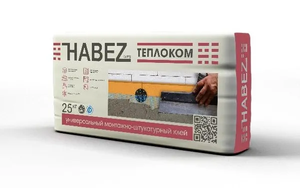 Купить Клей монтажный Habez Теплоком для пенополистирола 25 кг