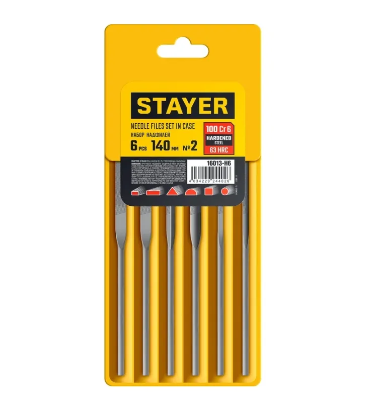 Купить Набор надфилей STAYER 140 мм в чехле, 6 шт. 16013-H6