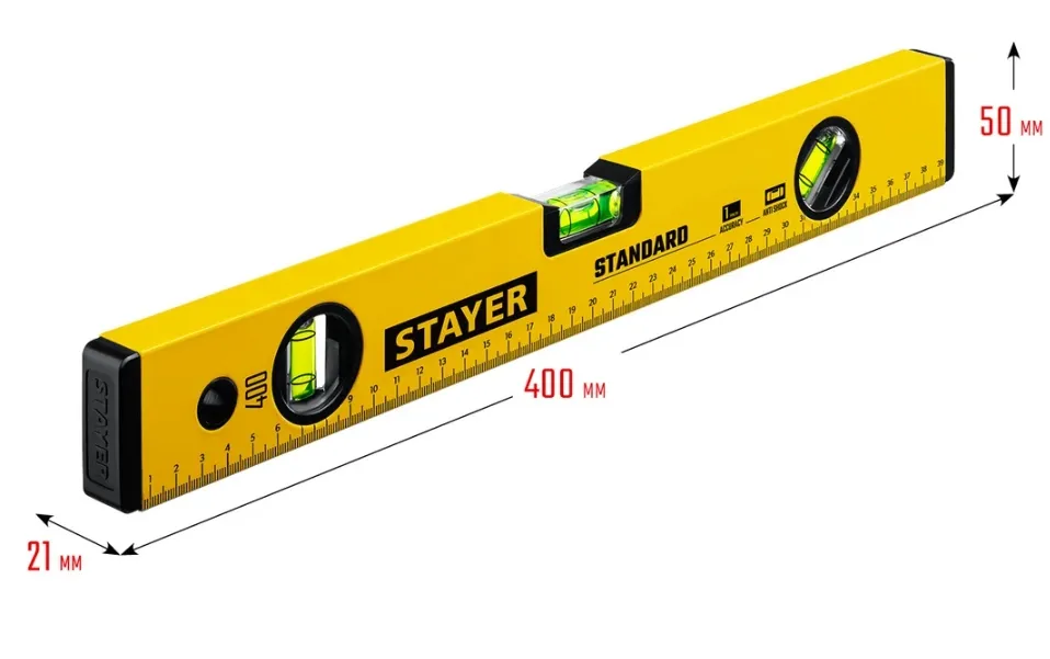 Купить Уровень STAYER Standart 400 мм строительный 3460-040
