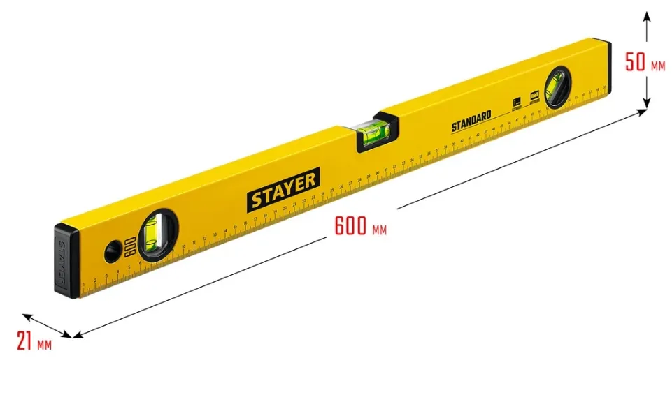 Купить Уровень STAYER Standart 600 мм строительный 3460-060