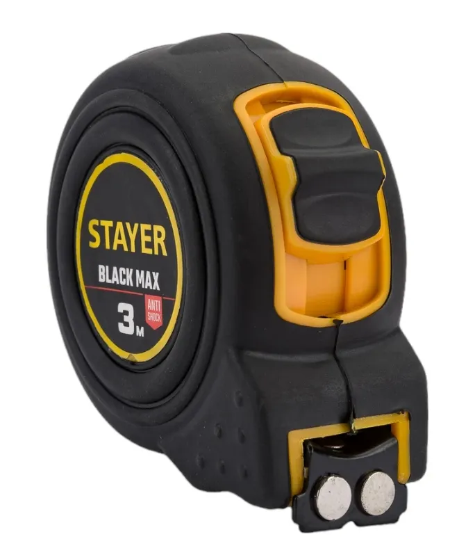 Купить Рулетка с двумя фиксаторами 3м х 16мм STAYER BlackMax 3410-03