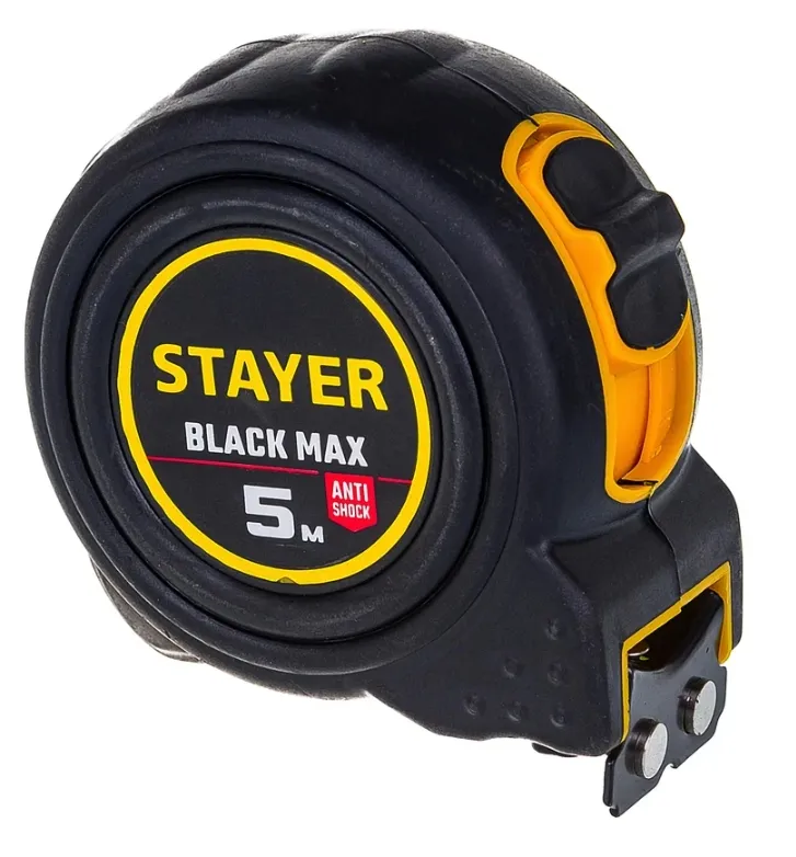Купить Рулетка с двумя фиксаторами 5м х 25мм STAYER BlackMax 3410-05-25
