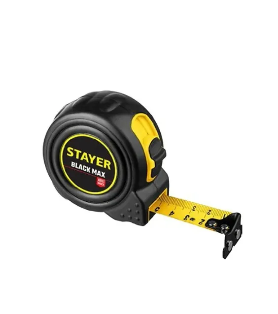Купить Рулетка с двумя фиксаторами 8м х 25мм STAYER BlackMax 3410-08