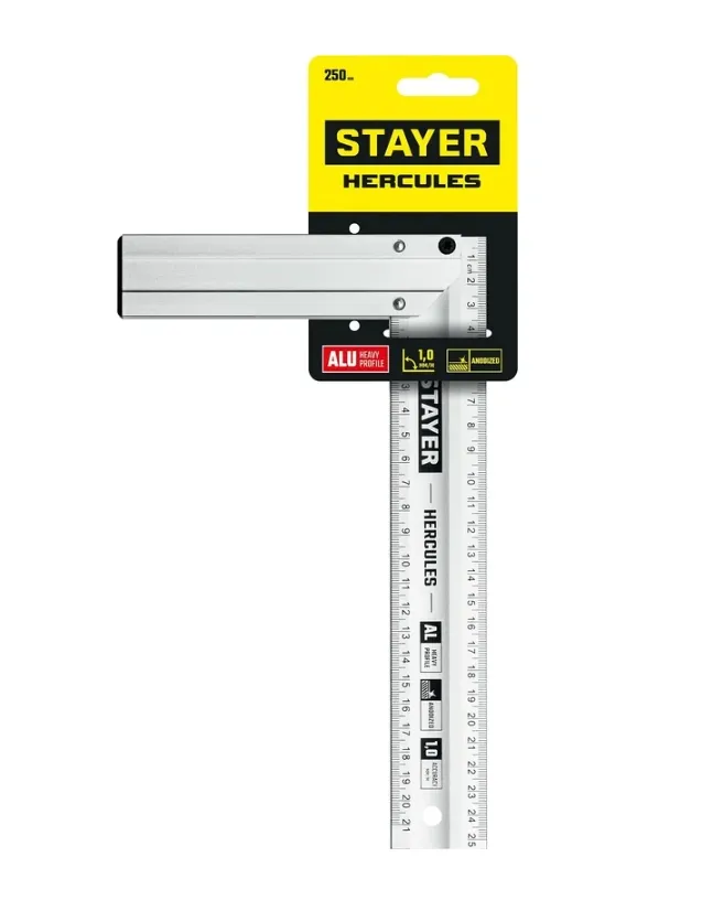 Купить Жесткий столярный угольник STAYER Hercules 250 мм 3432-25