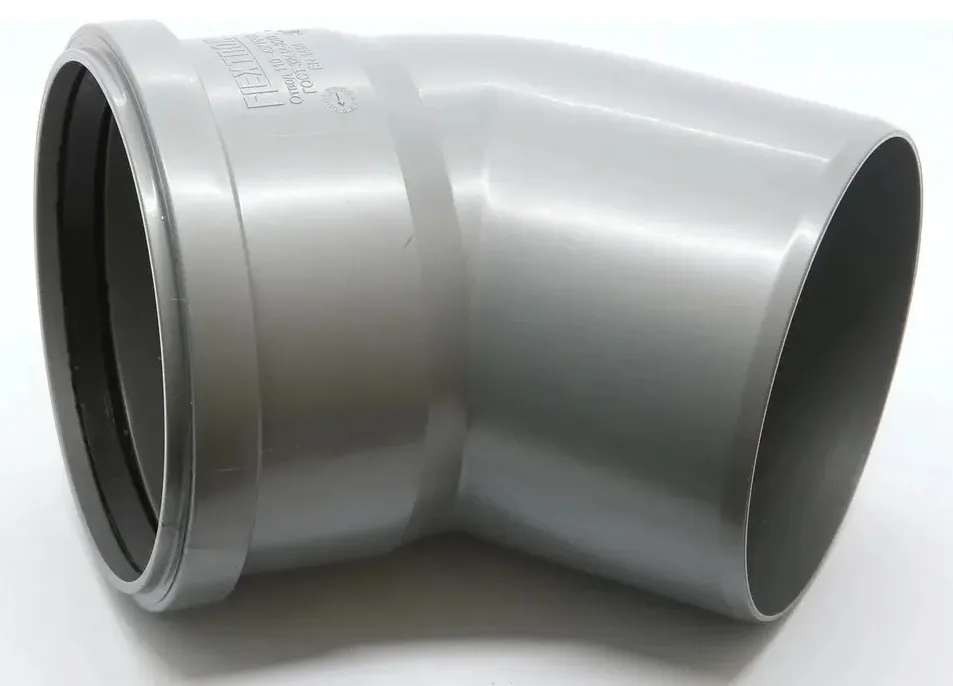 Купить Отвод Flextron D 110 мм 45 градусов, для внутренней канализации 141123