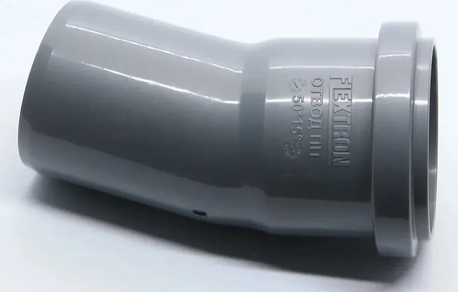 Купить Отвод Flextron D 50 мм 15 градусов, для внутренней канализации 148046
