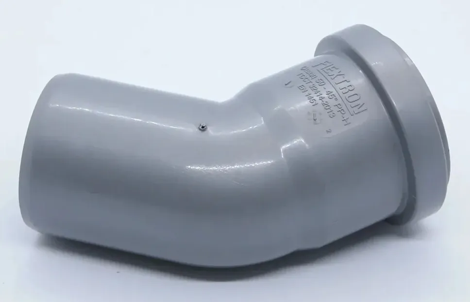 Купить Отвод Flextron D 50 мм 45 градусов для внутренней канализации 139791