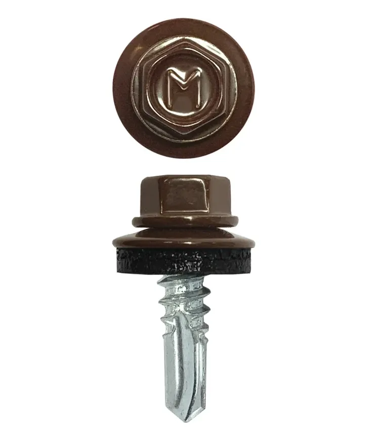 Купить Кровельный саморез Daxmer 5,5x19 RAL 8017 сверло №2, 250 шт.