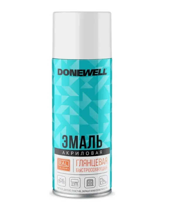 Купить Аэрозоль DONEWELL RAL 9003 белая глянцевая 520 мл