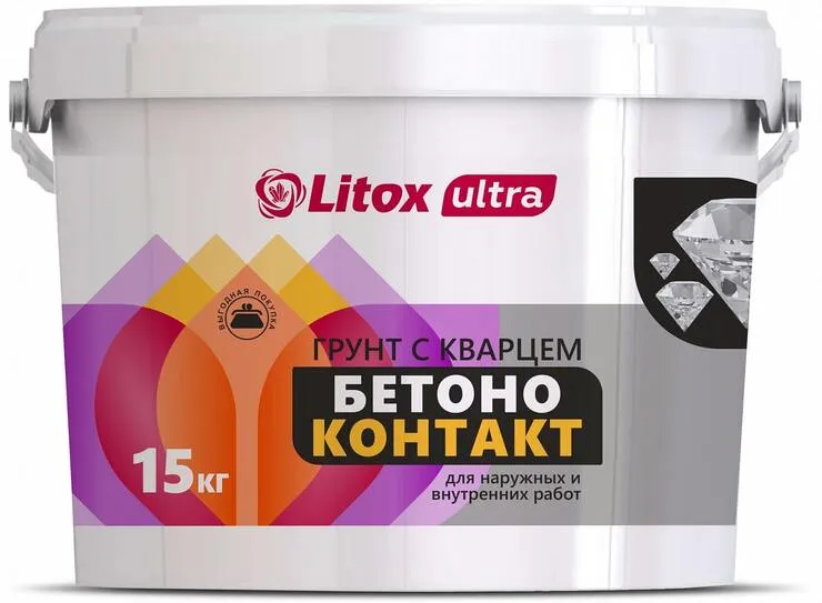 Купить Грунтовка Бетоноконтакт Litox Ultra 15 кг