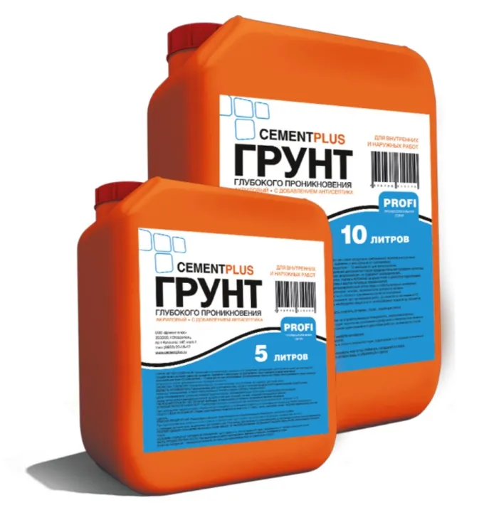 Купить Грунтовка глубокого проникновения Цемент плюс 5 л