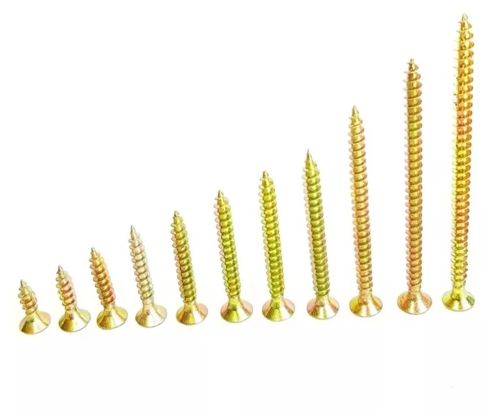 Купить Универсальный шуруп 3,0х12 мм, потайная головка, желтый цинк