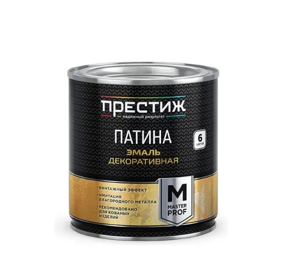 Купить Эмаль Престиж декоративная Патина красное золото 0,2 л