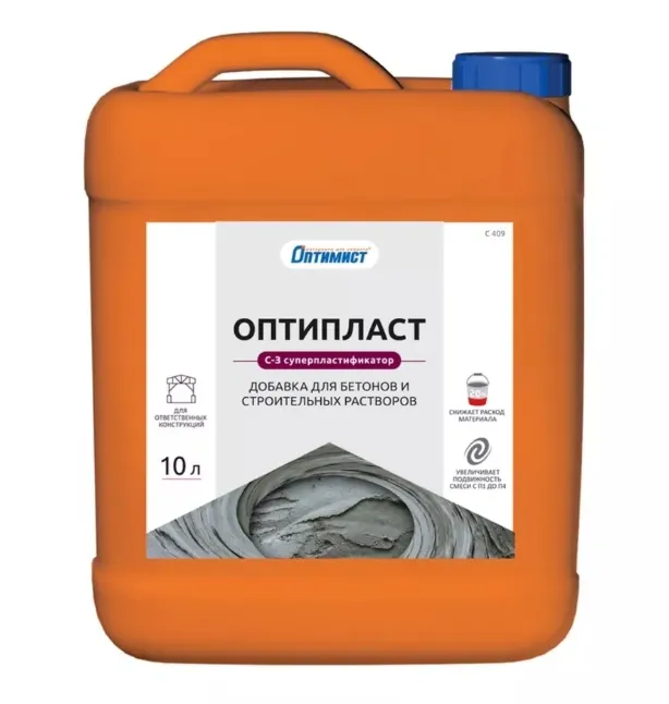 Купить Оптипласт-пластифицирующая добавка для бетонов 10 л