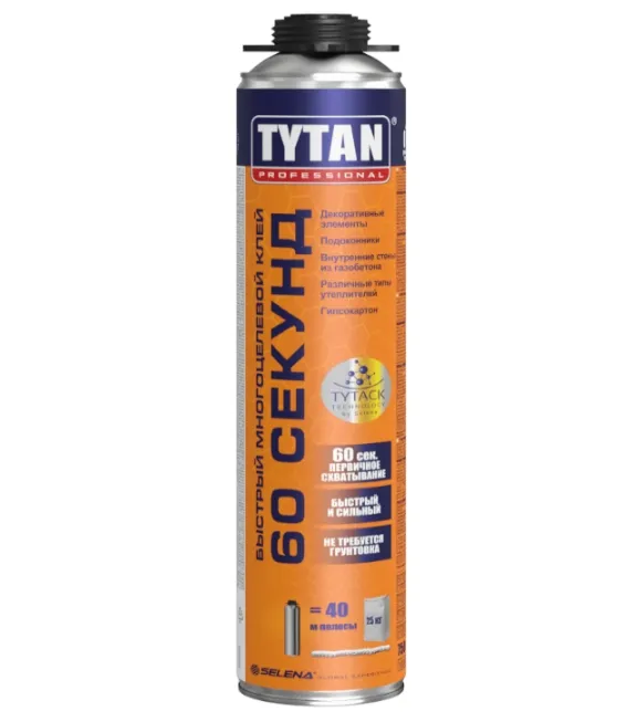 Купить Пено-клей быстрого схватывания Tytan PROFESSIONAL 60 SECONDS 750 мл