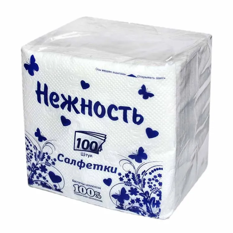 Купить Салфетки бумажные Нежность 100 шт