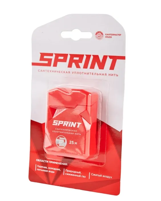 Купить Уплотнительная нить, подмотка для труб Sprint бокс 25 м, блистер