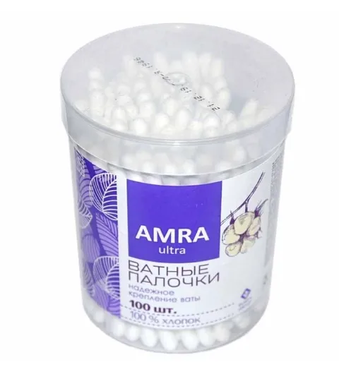 Купить Ватные палочки Amra 100 шт  