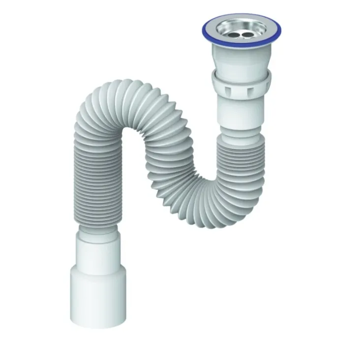 Купить Гофросифон 800 мм 1 1/2"х40/50 Юникорн с нерж/чаш. 001.025.090 D220